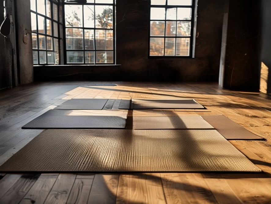 Group movement session in a spacious studio with natural light
