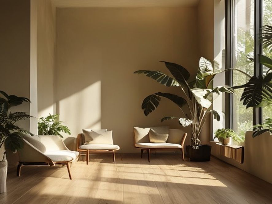 Person exploring their natural movement patterns in a bright, open space